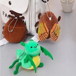 Creative Insect Series Doll Cute Cartoon Beetle Butterfly Robin Bee Doll Plush Toys Bag Pendant Children's Birthday Gifts