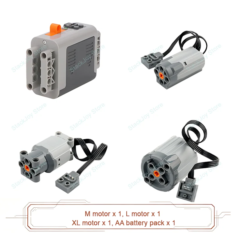 MOC Power Funktionen M/L/XL Motor Batterie Box IR Fernbedienung Empfänger für RC Auto Roboter Modell Bausteine technische Modifizierte Teile