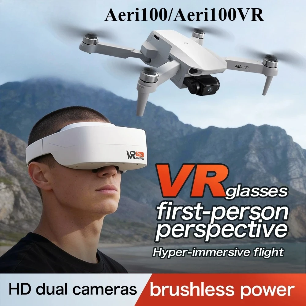 Original Aeri100/Aeri100VR Remote Control Drone WIFI RC Dron Quadcopter Obstacle Avoidance 8K HD Dual Camera FPV Mini Dron Toys