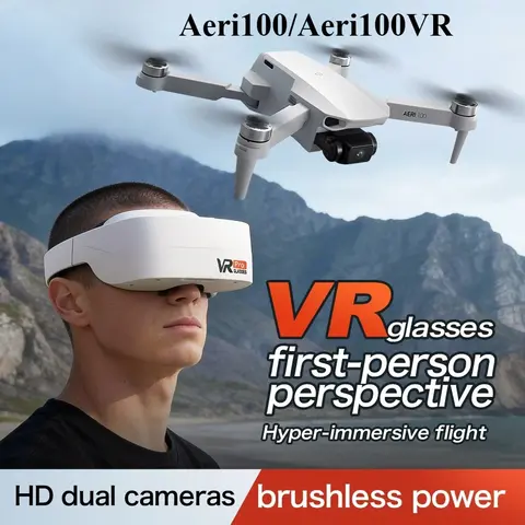 Original Aeri100/Aeri100VR Remote Control Drone WIFI RC Dron Quadcopter Obstacle Avoidance 8K HD Dual Camera FPV Mini Dron Toys