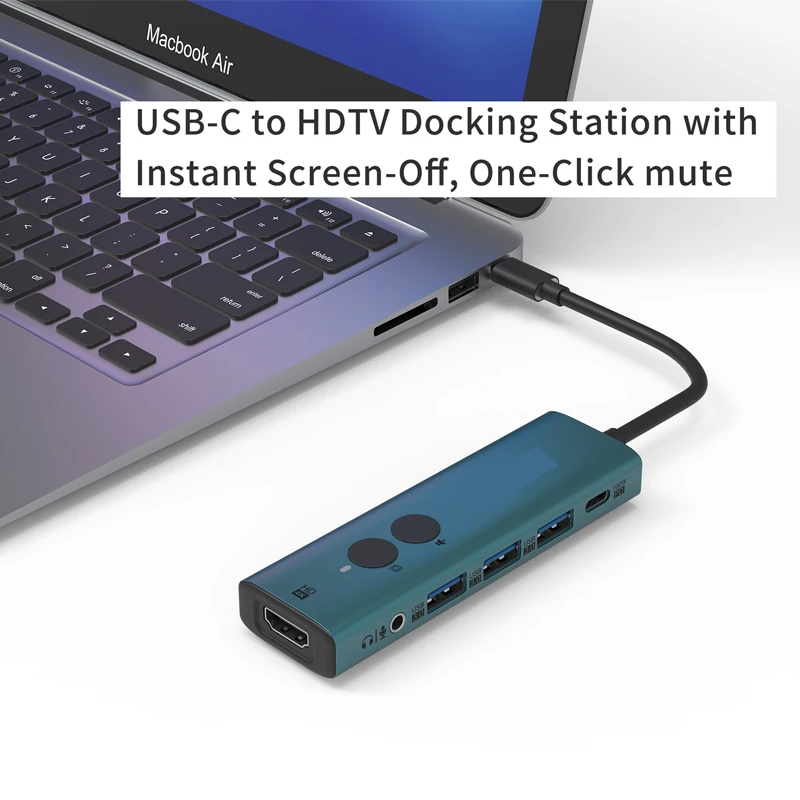 Video Capture Dongle USB3.0 HUB Splitter Adapter USB-C to HDMI-compatible Docking Station Video card for laptop Type-C converter