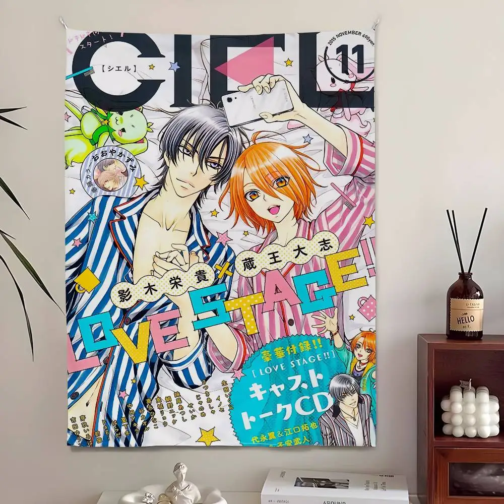 

Love S-Stage Anime Tapestry Bedroom Living Home Decor Bar Outdoor Festival Wall Hanging Decoration Background Art Banner
