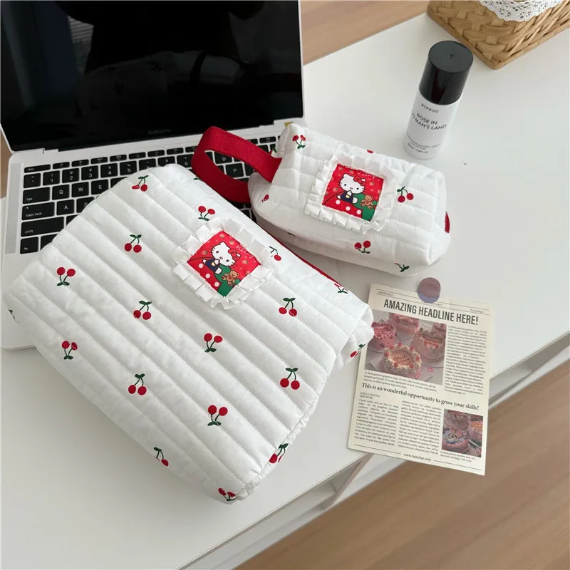 Dames Leuke Grote Capaciteit Kat Make-up Tas Instagram Reizen Draagbare Toilettas Student Penetui