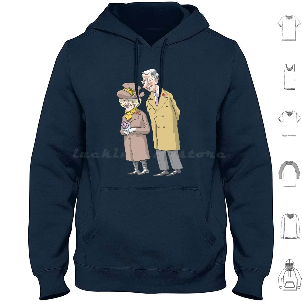 Manga comprida Casais reais Hoodies, Royals e Camilla, Windsor Prince, Reino Unido, Grã-Bretanha