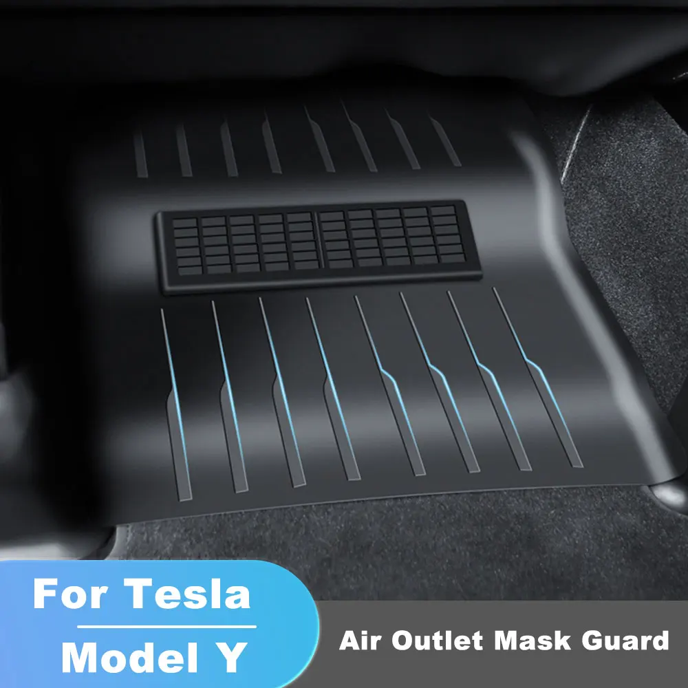 For Tesla Model Y Underseat Air Outlet Mask Guard Air Outlet Mask Protective Pad Integrated Two Piece Set of Foot Pads