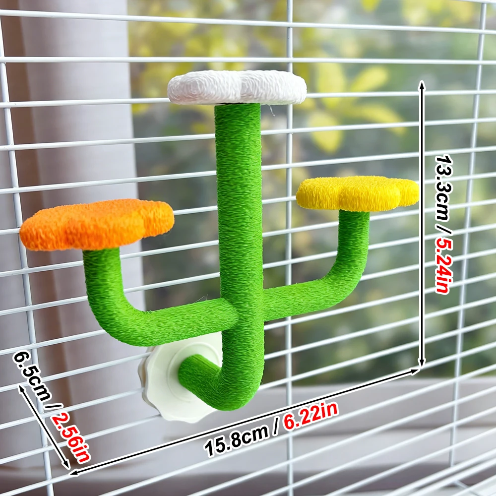 Juguete soporte cactus desmontable para loros, periquitos y cacatúas - imagen 2