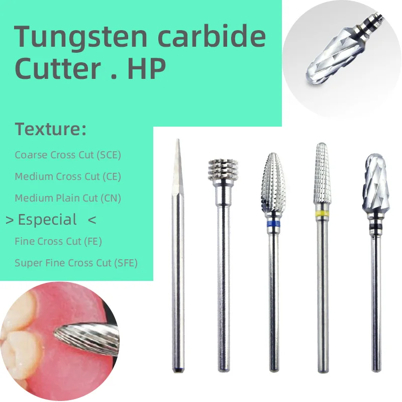 Dentistry Tool HP Dental Burs Polishing Grinding Drill For Laboratory Tungsten Carbide Cutter Bur Polish Accessories