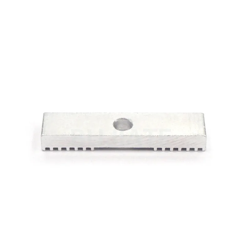 3D Printer Accessory: 2GT Timing Belt Fixing Plate / Pressing Plate / Tooth Clamping Plate - Aluminum Alloy 9*40mm, Anodized