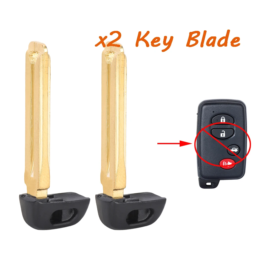 2 Remote Blank Key Blade for Toyota 4Runner Avalon Camry Highlander Land Cruiser Prius RAV4 Sequoia Venza HYQ14AAB HYQ14AAF