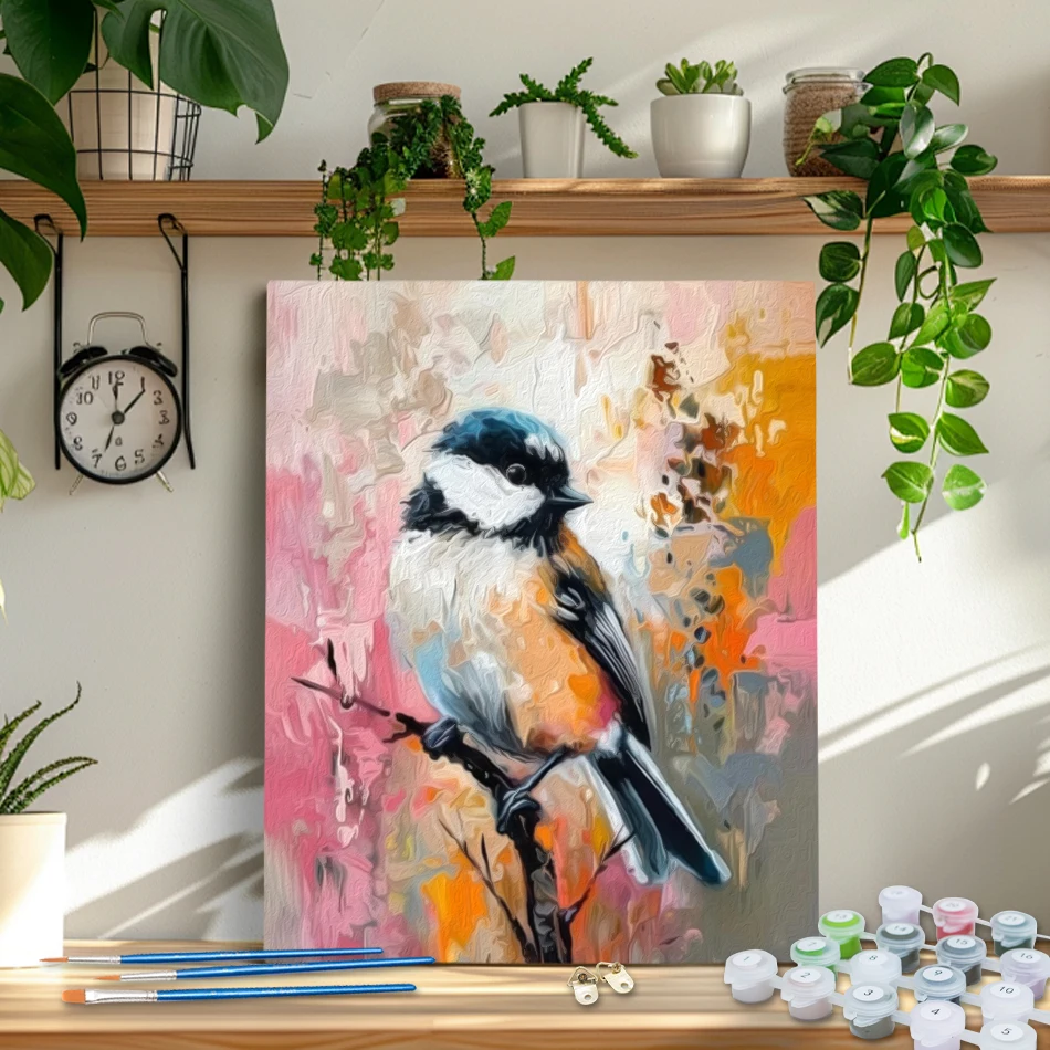 RUOPOTY الطلاء بالأرقام الحيوانات رسم لوحات على أرقام قماش التلوين بواسطة أرقام اليدوية مجموعات الصور الحديثة ديكور الغرفة #2