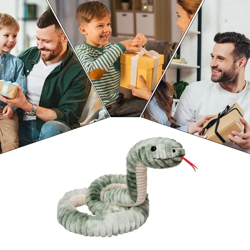 Grande serpente peluche simulazione giocattolo gigante serpente corpo lungo delicato sulla pelle che abbraccia animale peluche scherzo oggetti di scena per la decorazione domestica