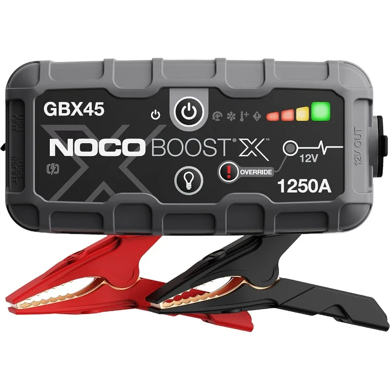 

Сверхбезопасный портативный литиевый стартер Boost X GBX45 1250A 12 В с бензиновыми двигателями до 6,5 л и дизельными двигателями 4,0 л.