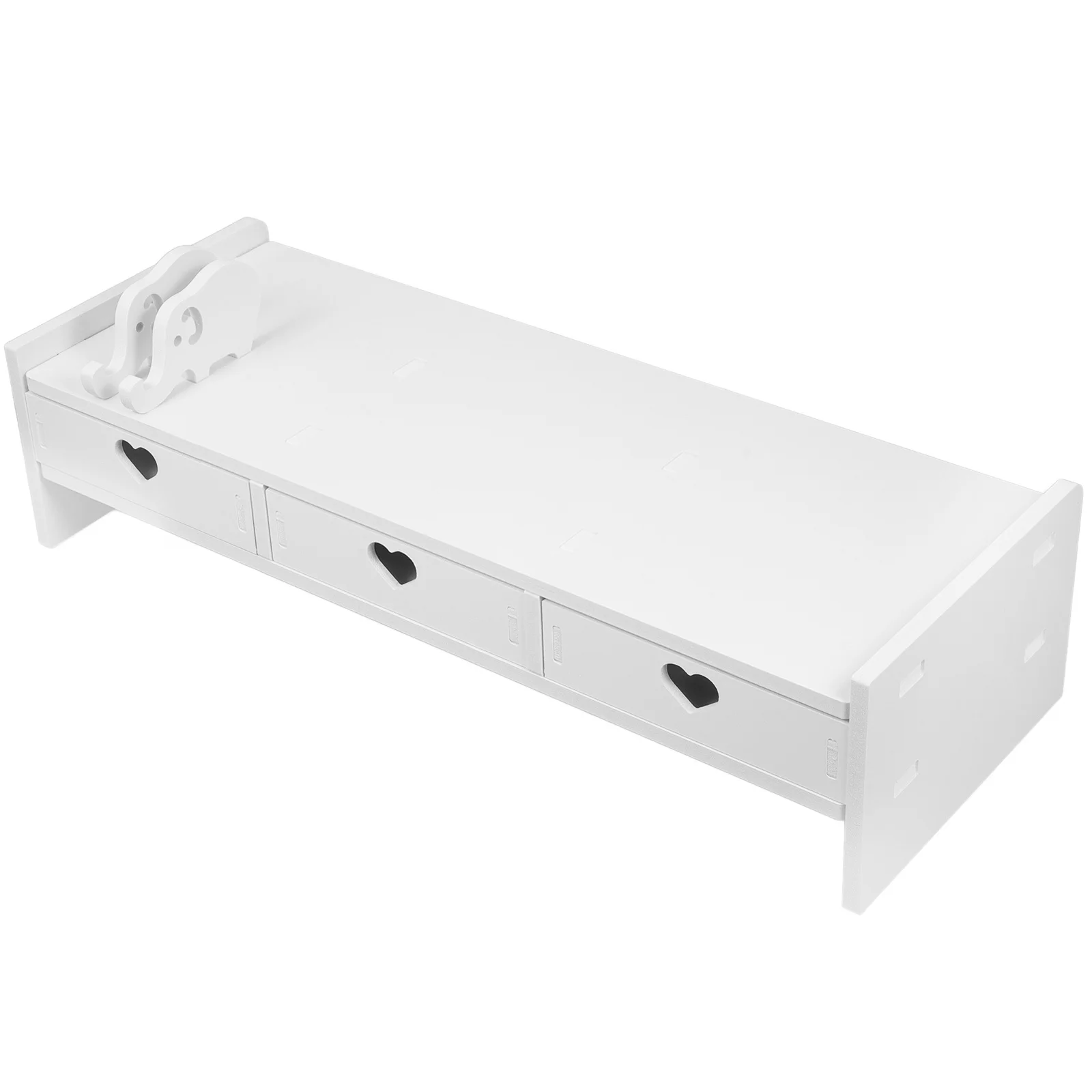 Toetsenbord Opbergrek Computer Monitor Stand Riser Met Lade Bureau Organizer Laptop Verhoogde Basis Desktop Plank