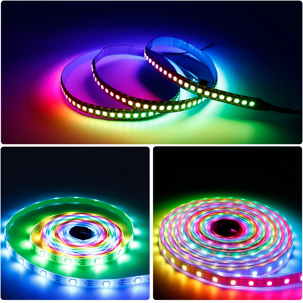 WS2811 WS2812B WS2813 WS2815 30/60/144 leds/m RGB LED Strip WS2812 Individually Addressable Tape Light IP30/IP65/IP67 DC5V DC12V