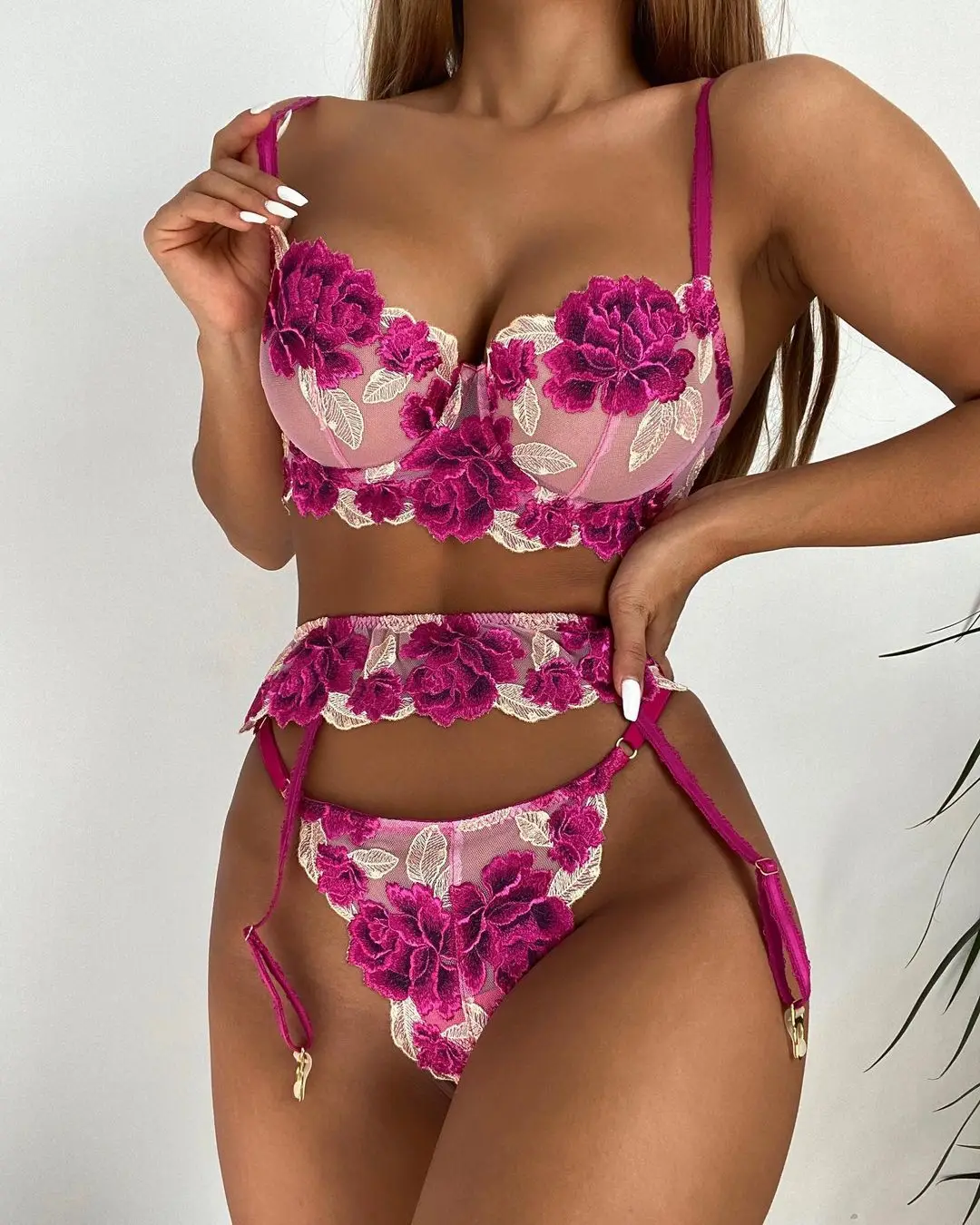 

Sexy Womens Temptation Lingerie Set V-neck Sleeveless Spring Collection for Young Women Bedroom Fashion Home Clothes