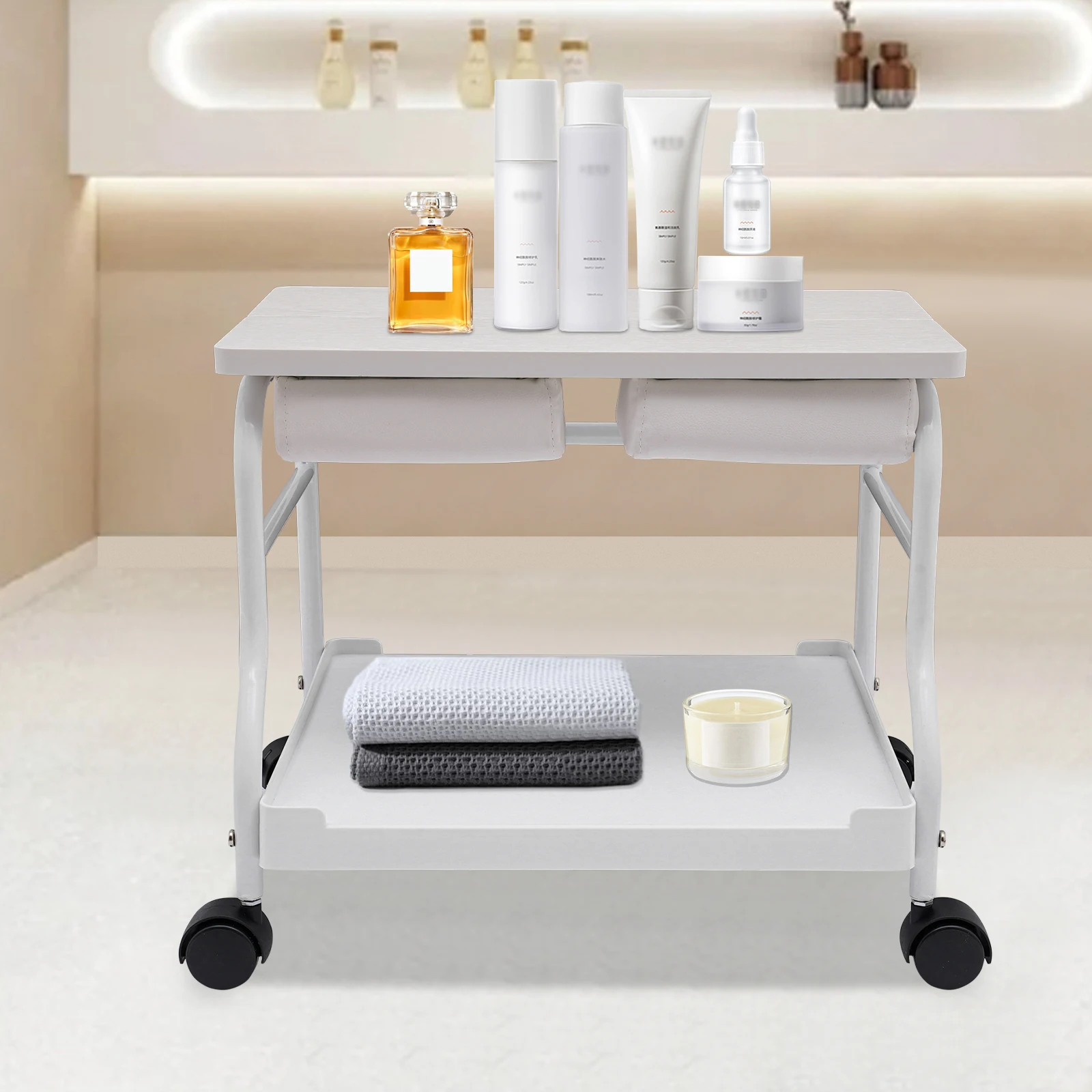 Beauty Salon Nail Or Foot Bath Spa Portable Trolley Footrest Stand 18kg