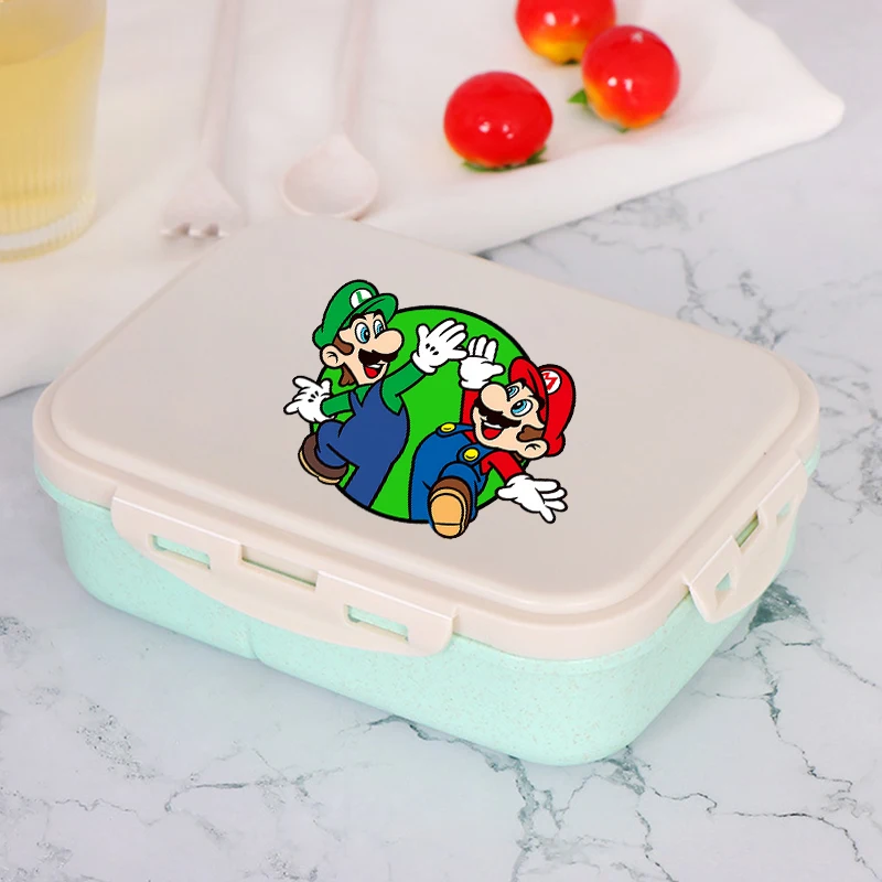 سوبر ماريوس صبي فتاة علب الاغذية Kawaii أنيمي المحمولة بينتو صناديق طالب المحكم الغذاء هش طبقة واحدة قدرة الاطفال هدية #5