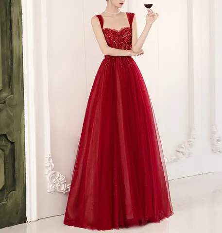 10 best sales vinröda klänningar - №9