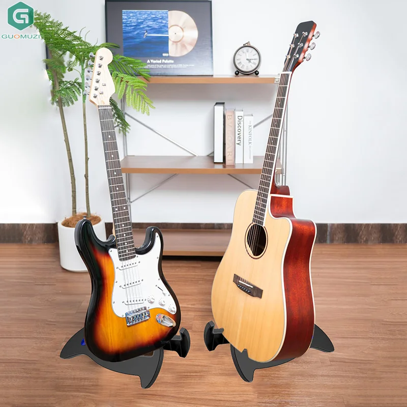 

Портативная складная подставка для инструментов с А-образной рамкой — отличная противоскользящая стабильность, подставка из АБС-пластика для акустических и электрогитар всех размеров