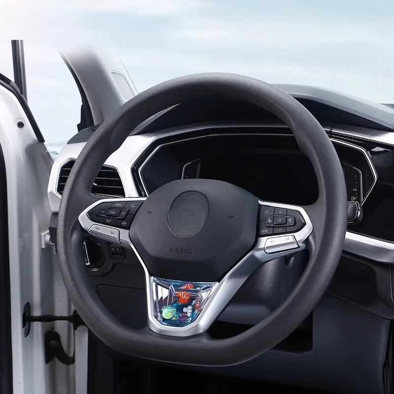 

For Volkswagen Jetta/MAGOTAN/Atlas/Talagon/Tavendor 2017-2025 Steering Wheel Dynamic Sequin Decoration Fish Farming Modification