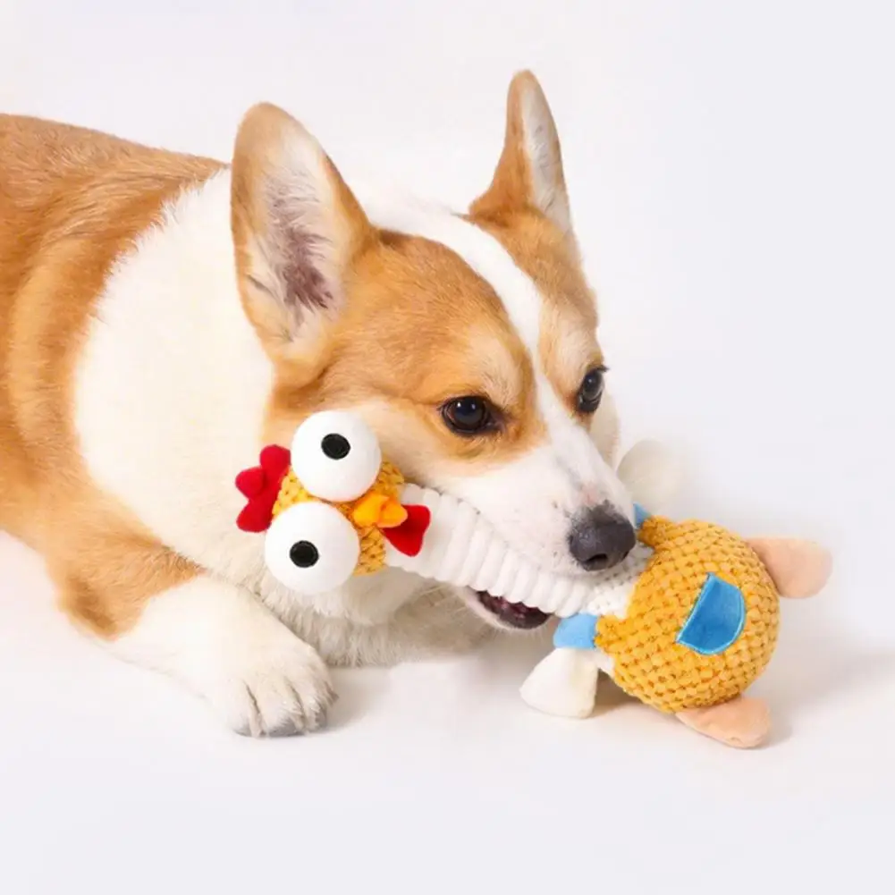 

Плюшевая игрушка для собак в виде курицы со звуком, мягкая жевательная игрушка для перетягивания веревки, для щенков, для снятия дискомфорта при прорезывании зубов, для маленьких собак, плюшевая игрушка для жевания