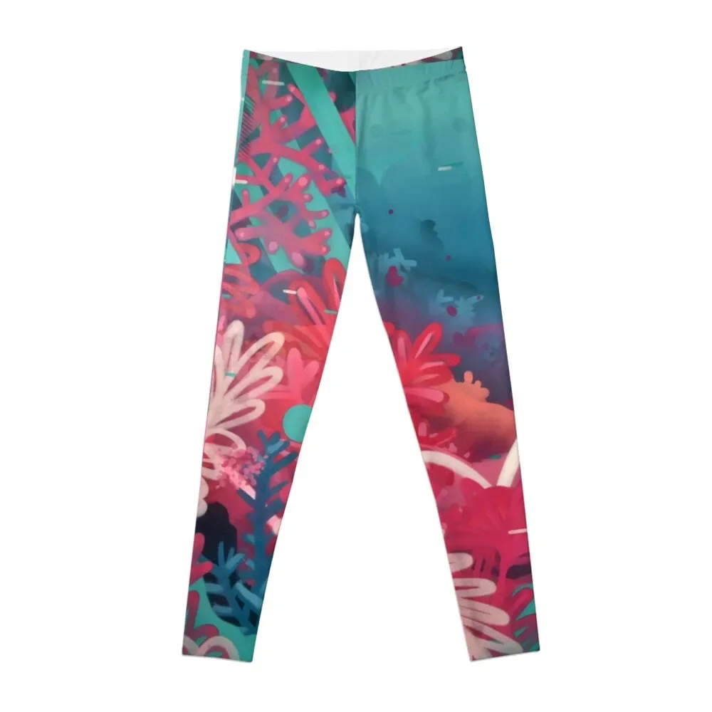 Undersea Vibes Leggings sporty woman push up Female legging pants Womens Leggings