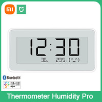 Xiaomi Mijia Smart Temperature Humidity Pro Electronic Digital Clock Watch E-link Thermometer Moisture Meter Work Mi Home