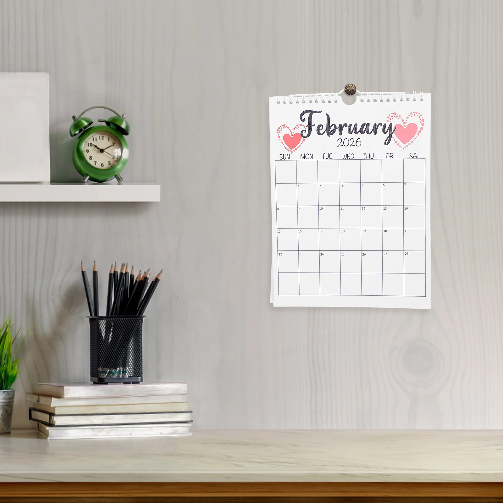 

Monthly Planned Calendar Minimalist Wall Paper Schedules Vertical for Large Office