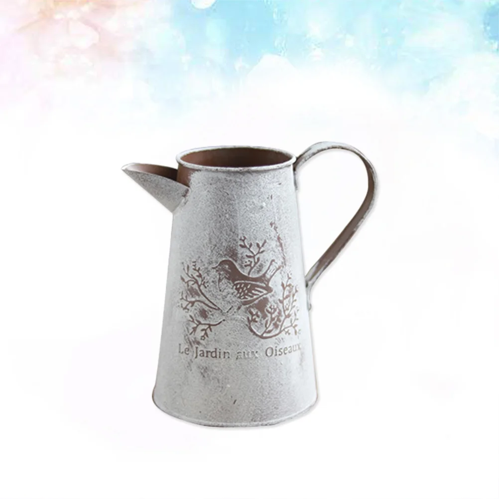 

Flower Iron Tin Bucket Rustproof Wear-Resistant For Home Office Garden Decor Shabby Chic Plant Vase Arrangement Container