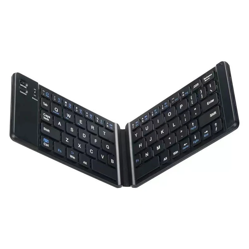 Teclado inalámbrico Portátil con Bluetooth, miniteclado plegable ultrafino con panel táctil, tableta para teléfono móvil Samsung y Huawei