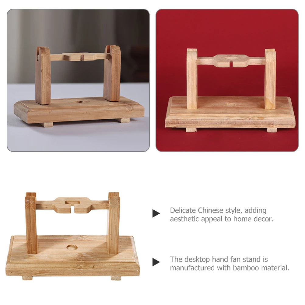 

Fan Bracket Bamboo Stand for Hand Fans Display Rack Chinese Style Fan Holder Desktop Decor Accessories