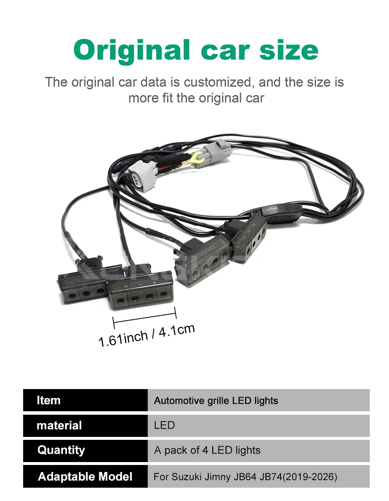 Für 2019 2020 2021 2022 2023 2024 2025 2026 Suzuki Jimny JB64 JB74 Auto LED Frontgrill-Leuchten Externe Grill-Lampen – Detail 13
