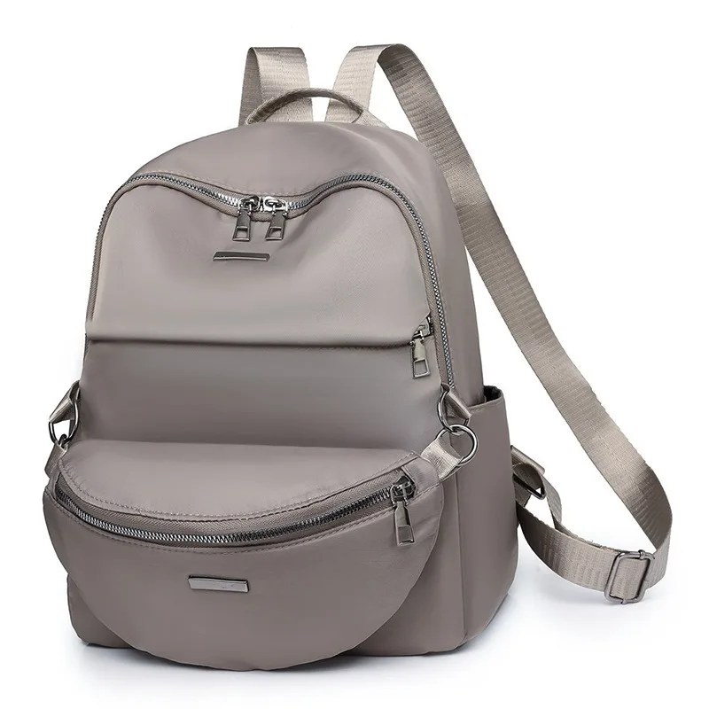 

2025 Autumn New Nylon Shoulder Bag Fashion Solid Color Casual Backpack Small Capacity Travel Backpack for Daily Use and Outdoor