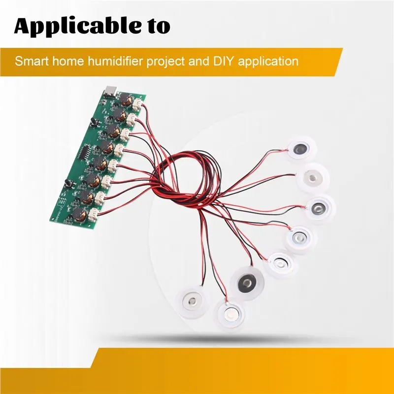 PHILE-DIY Smart Home Air Humidifier Parts Atomize Humidifier Module Eight Atomization Type-C Interface High-Frequency Mist Maker