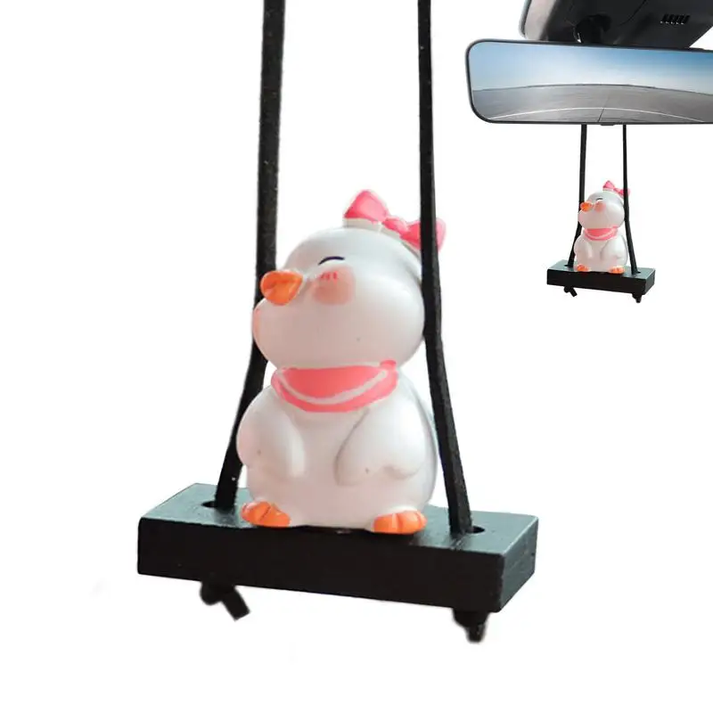 Car Swing Duck Pendant Cute Auto Ornament Cute Funny Swing Duck Car Pendant Swing Duck Car Ornament For Interior Accessories