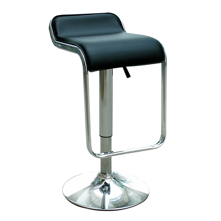 Simple Fashion Adjustable Height Leather bar Chair Round Chassis Stylish High Stool