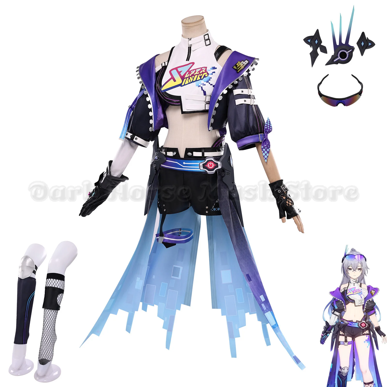 Honkai Star Rail Silver Wolf LV.999 Cosplay Costume Godmode Player Women Outfits Halloween Party Suit Game Role Play Uniform view 2