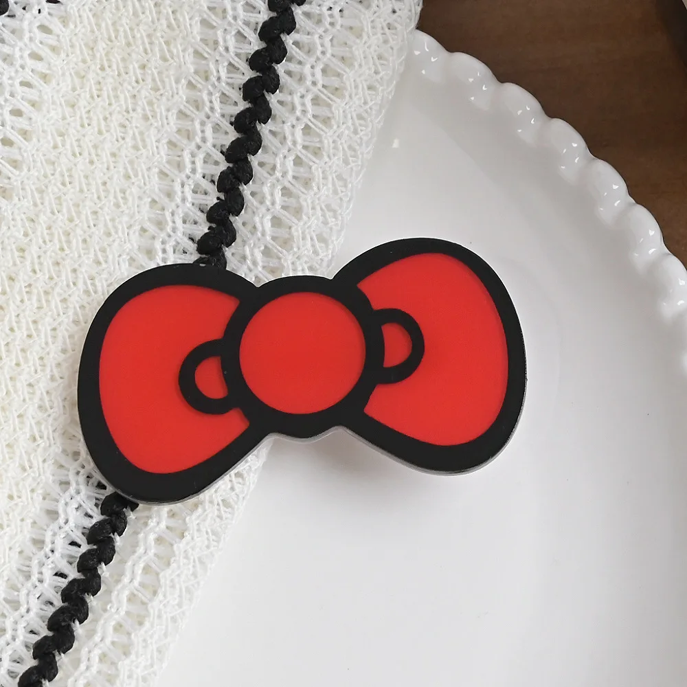 الاتجاه الياباني الجديد سبيكة الراتنج الكرتون القوس مشبك شعر طالب حفلة Kawaii إكسسوارات الشعر المرأة لطيف الجانب كليب منقار البط كليب #5