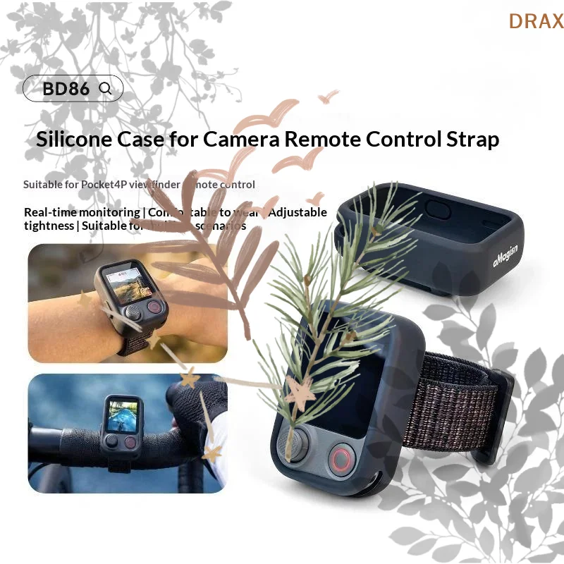Silicone Case with Wrist Strap: Mount Osmo FrameTap Viewfinder Remote Control Protective Cover Pocket 4P