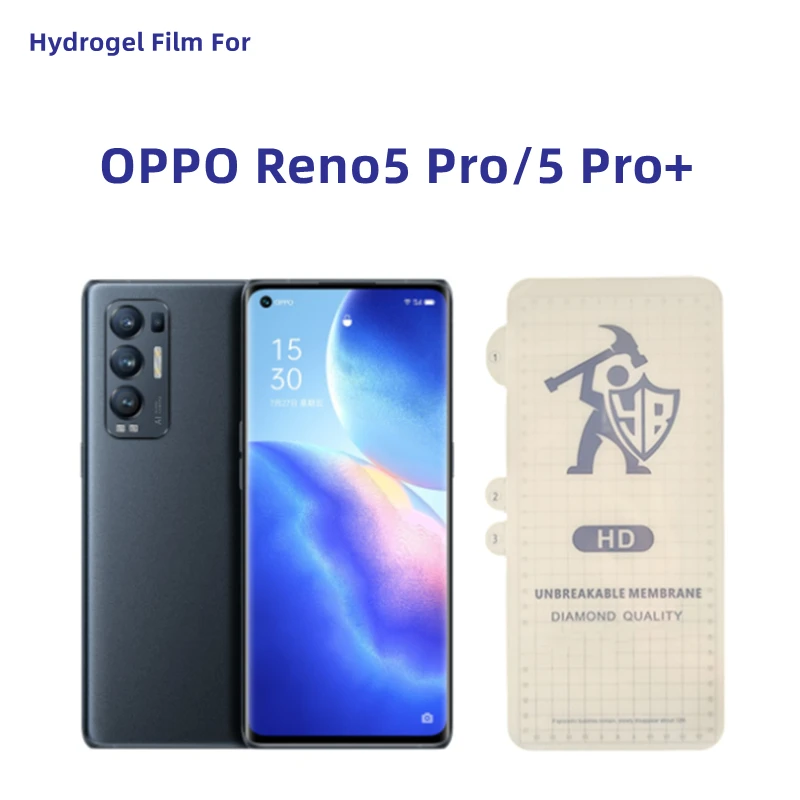 

3 шт. прозрачная гидрогелевая пленка для OPPO Reno5 Pro Защитная пленка для экрана OPPO Reno5 Pro Plus HD Защитная пленка без закаленного стекла