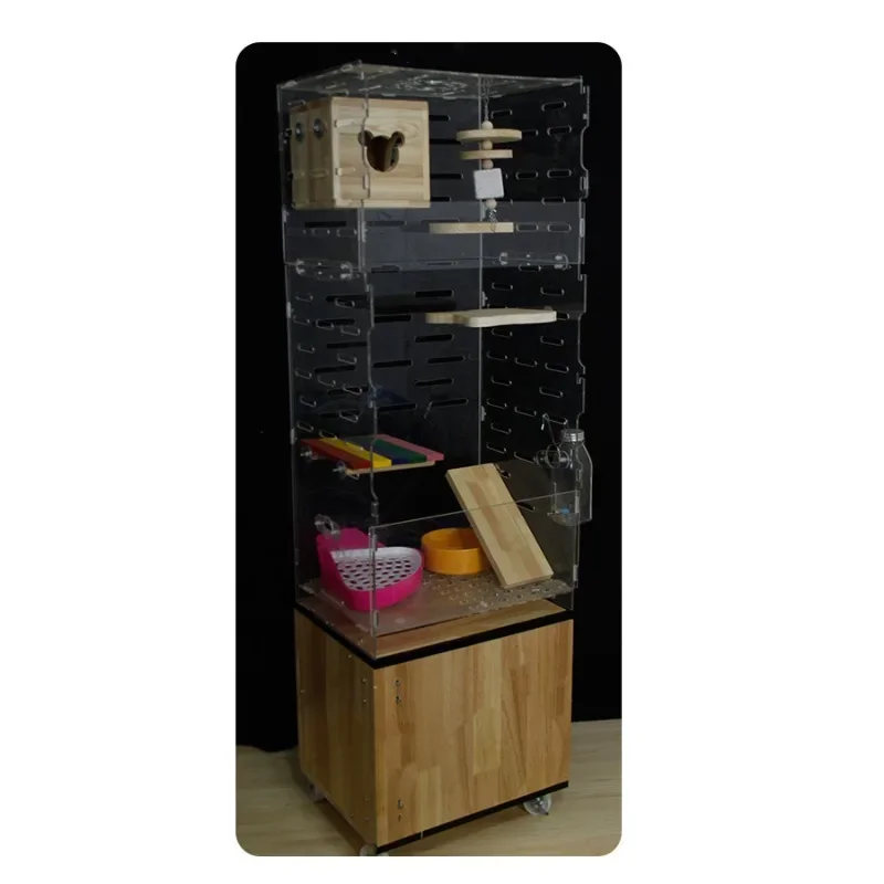 

Chinchilla cabinet cage villa acrylic transparent villa cage