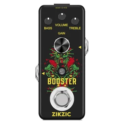 Zikzic LEF-318 Guitar Booster Pedal Pure Boost Effect Pedals Analog Pure Signal Amplification Sound Encouraging