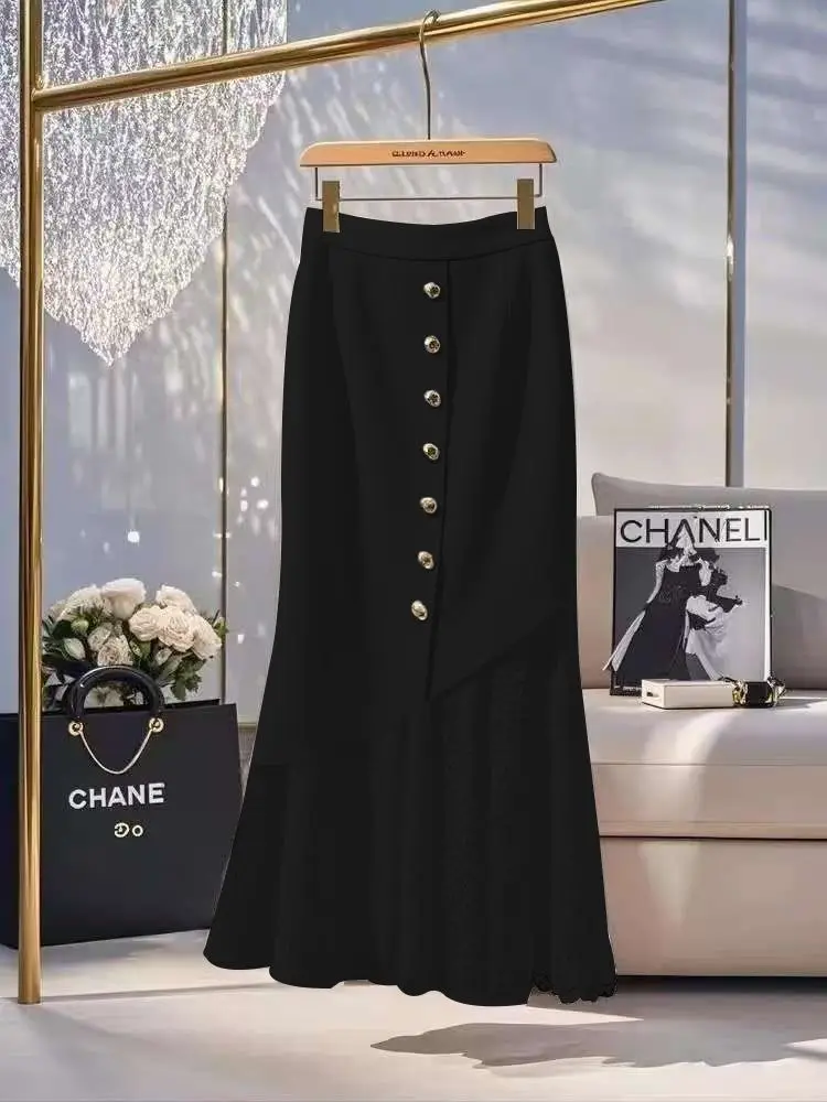 ฤดูใบไม้ผลิใหม่ลูกไม้ Patchwork กระโปรงผู้หญิงแฟชั่นเอวสูงเดี่ยว A-Line ห่อสะโพก Elegant กระโปรง Party Jupe เสื้อผ้า