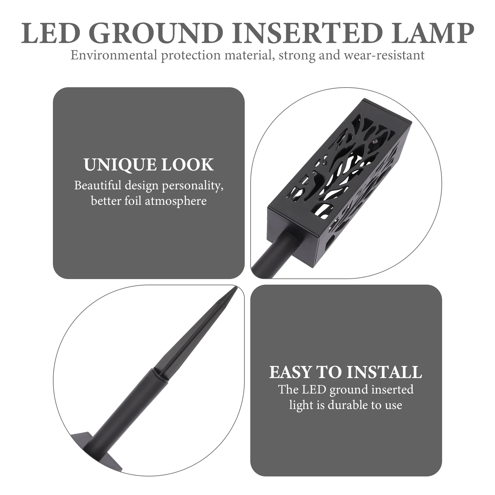 

2 Pcs Solar Lawn Light Path Outdoor Lamp Lights LED Adornment Garden Flashing Decorative