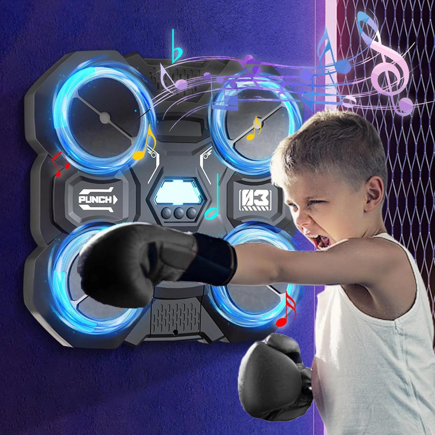 Smart Dynamic Music Boxing Target Children\'s Sports Fitness Training Agile Response Sports Home Equipment Decompression Toys