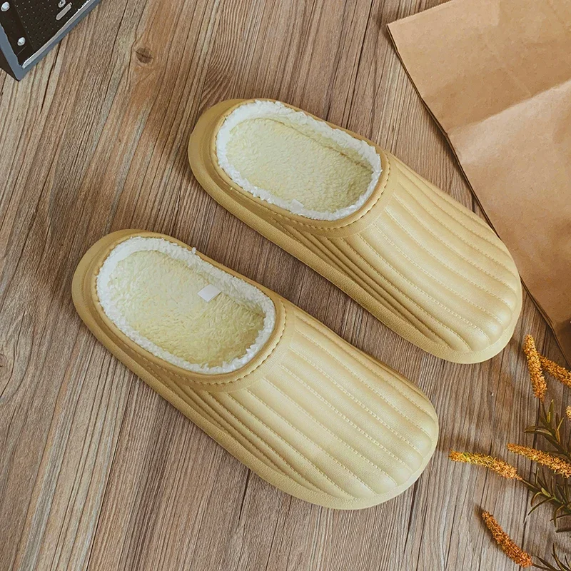 Popular mens shoes winter couple's toe-toe cotton slippers EVA waterproof upper cotton lining lightweight shoe body warm slipper