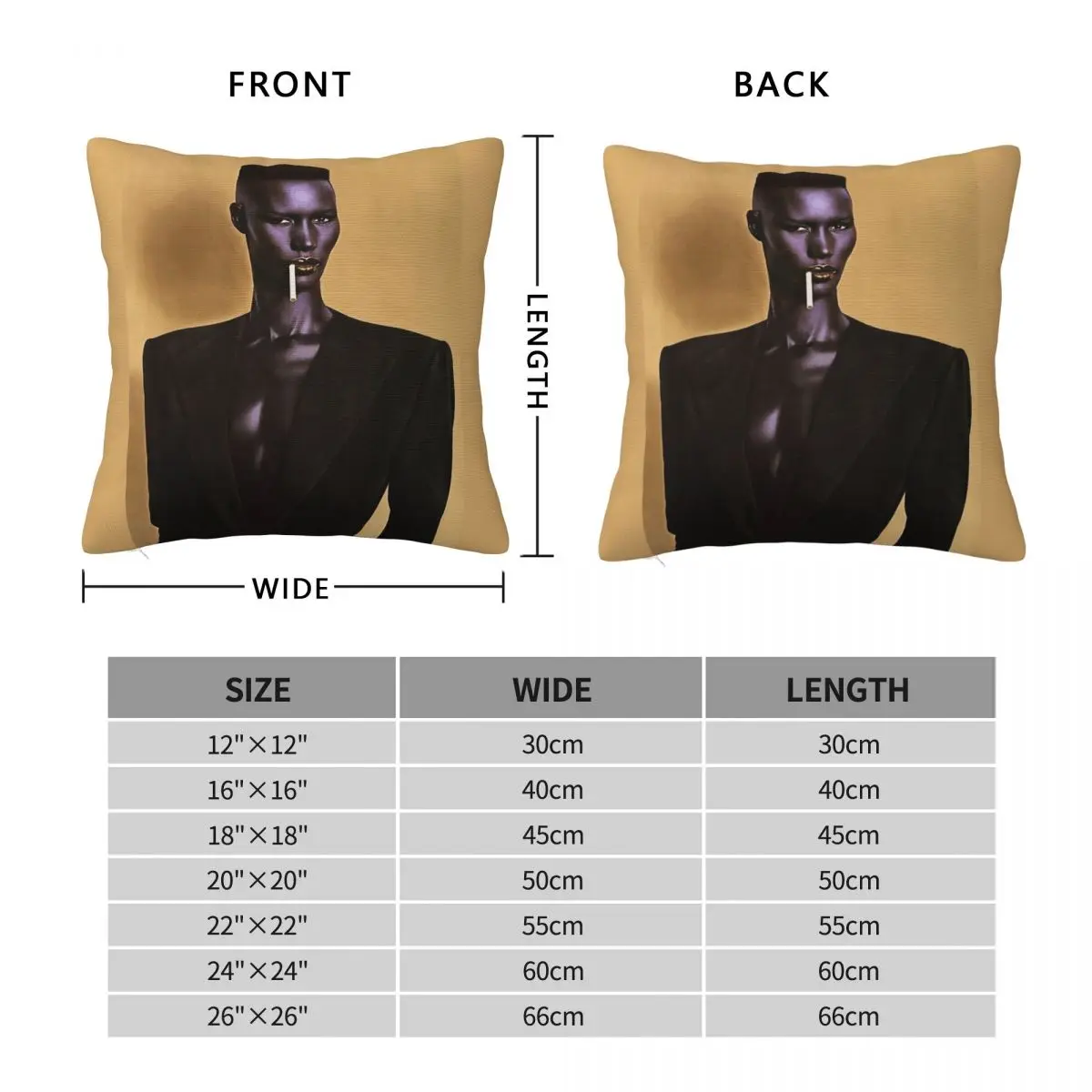 Grace Jones Chanteuse Extraordinaire Pillowcase Polyester Linen Velvet Printed Zip Decor Home Cushion Cover 45x45