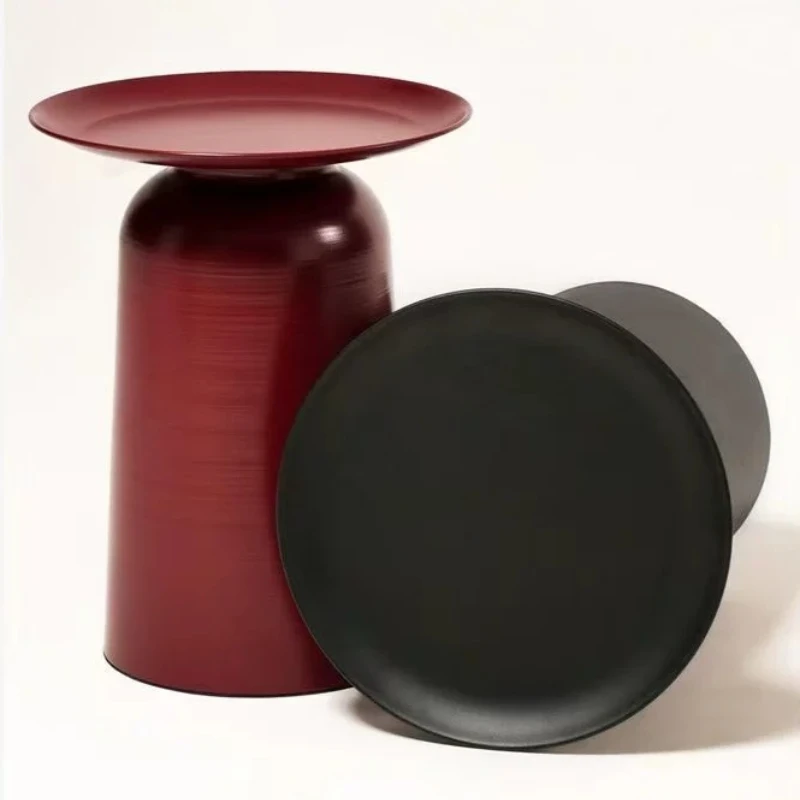 #￥Home Round End coffee table small round simple modern sofa side few bedroom mini bedside tables pliante living room furniture