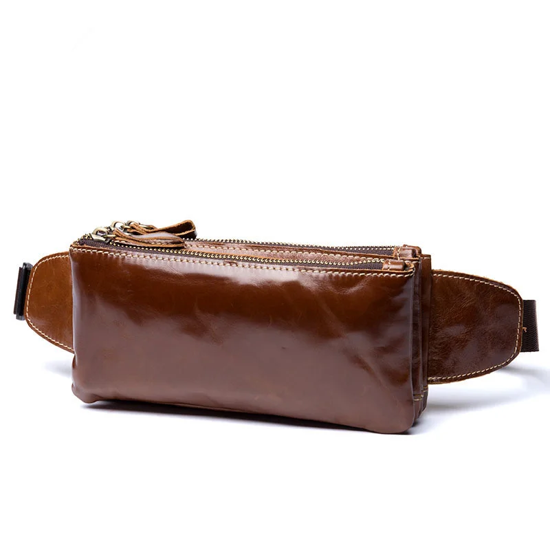 

Genuine Leather Men Waist Pack Casual Bum Hip Bag Belt Phone Case Fanny For Women Travel nerka