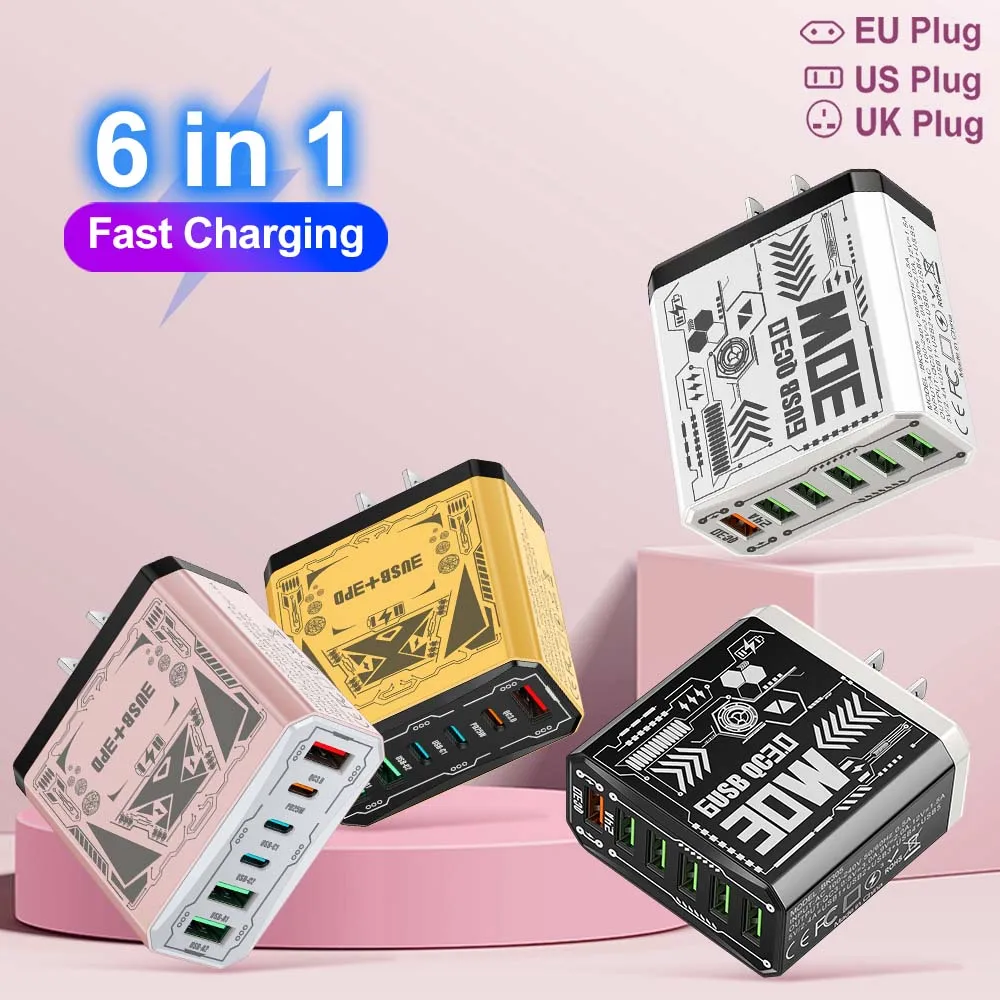 6 Ports Quick Charg… - image